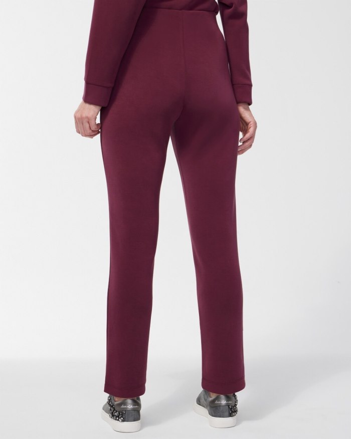Chicos Zenergy Sueded Scuba Pants - Deep Merlot Chicos Zenergy Sueded Scuba Pants - Deep Merlot