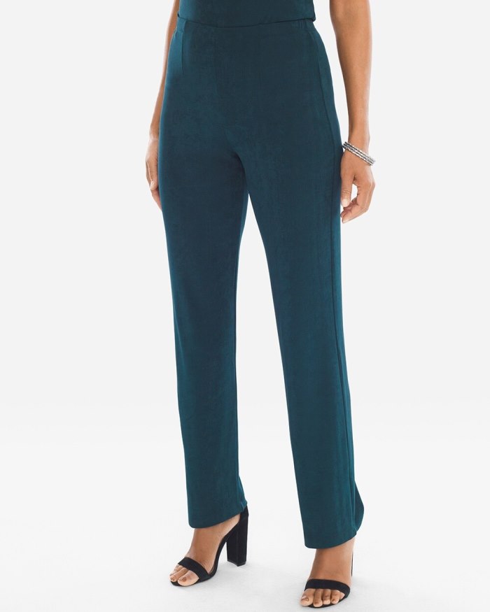 Chicos Travelers Classic No Tummy Pants - Dark Jade Chicos Travelers Classic No Tummy Pants - Dark Jade