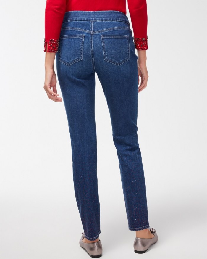 Chicos Scattered Stone Pull-on Jeggings - Marina Bay Indigo Chicos Scattered Stone Pull-on Jeggings - Marina Bay Indigo