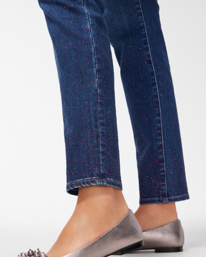 Chicos Scattered Stone Pull-on Jeggings - Marina Bay Indigo Chicos Scattered Stone Pull-on Jeggings - Marina Bay Indigo