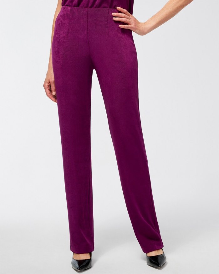 Chicos Travelers Classic No Tummy Pants - Wicked Plum Chicos Travelers Classic No Tummy Pants - Wicked Plum