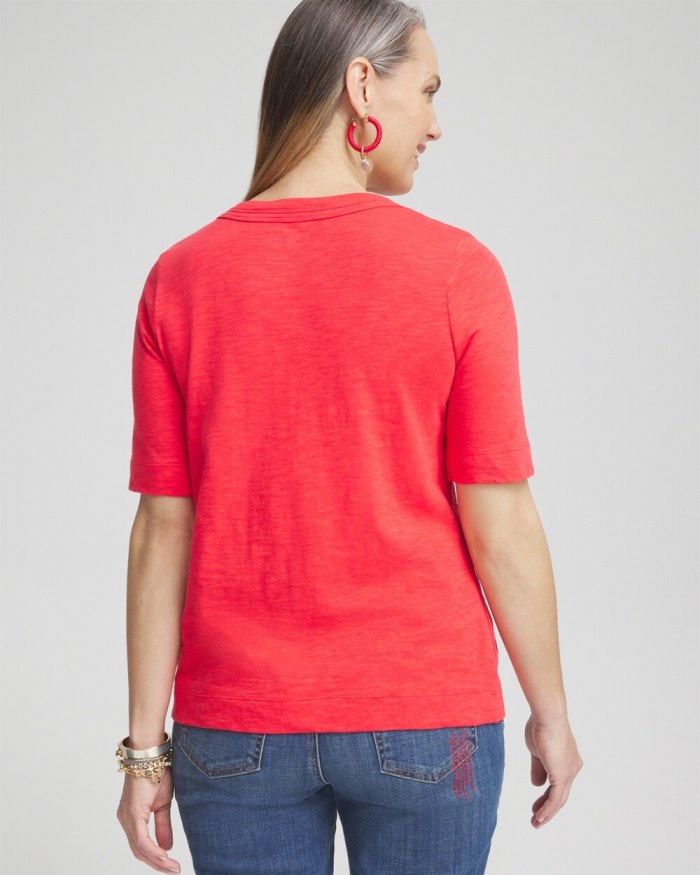 Chicos Scoop Neck Tee - Black Chicos Scoop Neck Tee - Black