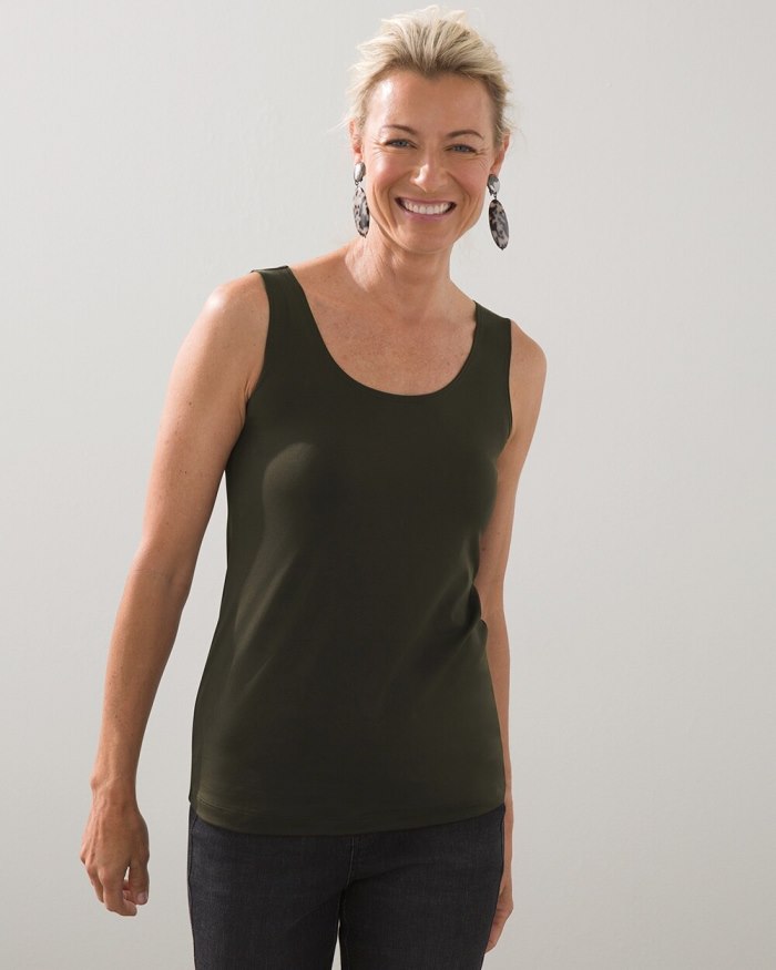Chicos Microfiber Tank - Primordial Forest Chicos Microfiber Tank - Primordial Forest