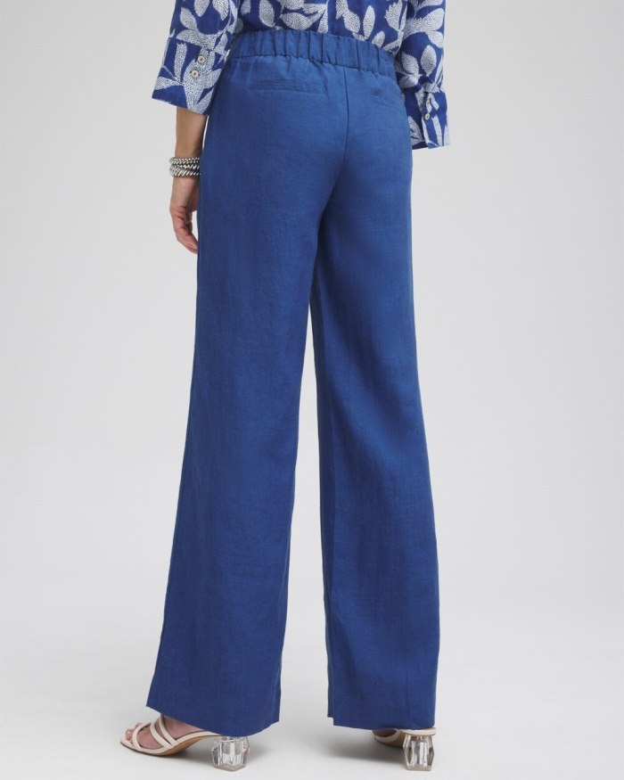 Chicos Linen Trouser Flare Pants - Naval Indigo Chicos Linen Trouser Flare Pants - Naval Indigo