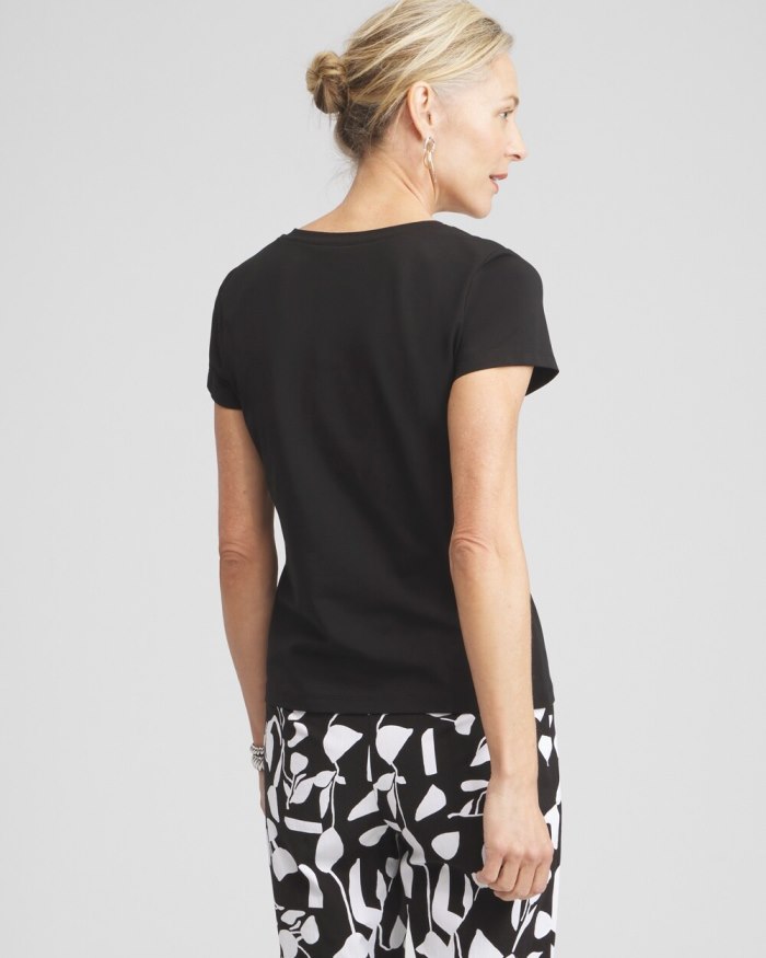 Chicos V-neck Perfect Tee - Black Chicos V-neck Perfect Tee - Black