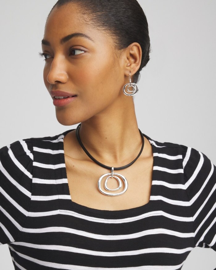 Chicos Eccentric Necklace - Silver Chicos Eccentric Necklace - Silver