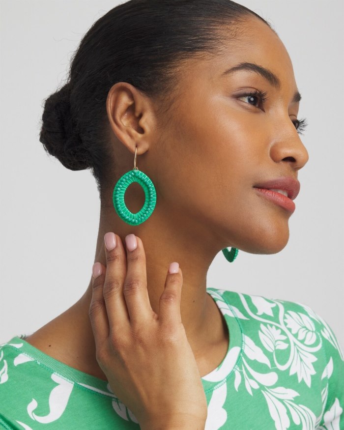 Chicos No Droop Green Navette Earrings - GRASSY GREEN Chicos No Droop Green Navette Earrings - GRASSY GREEN