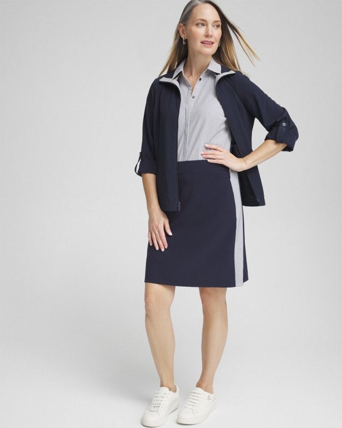 Chicos Zenergy UPF Neema Side Stripe Skort - Classic Navy Chicos Zenergy UPF Neema Side Stripe Skort - Classic Navy