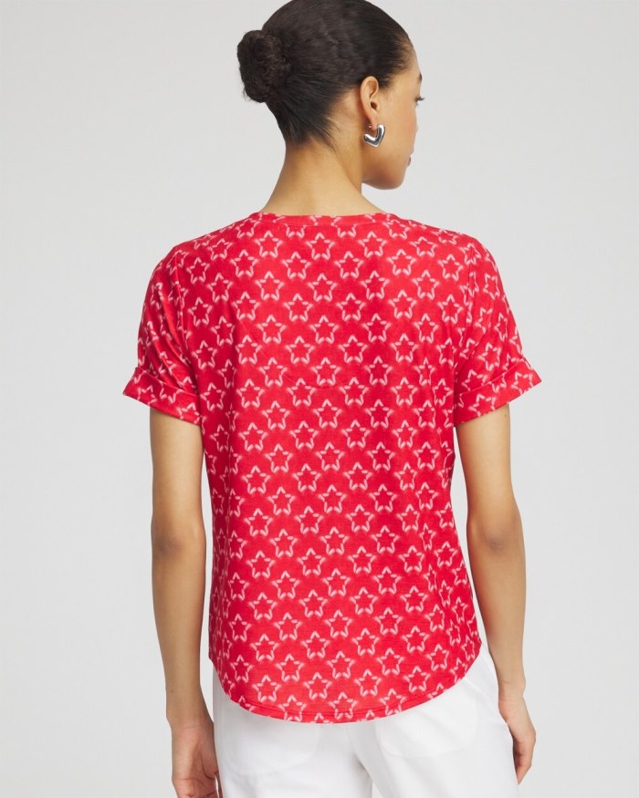 Chicos Zenergy Star Tee - MADEIRA RED Chicos Zenergy Star Tee - MADEIRA RED