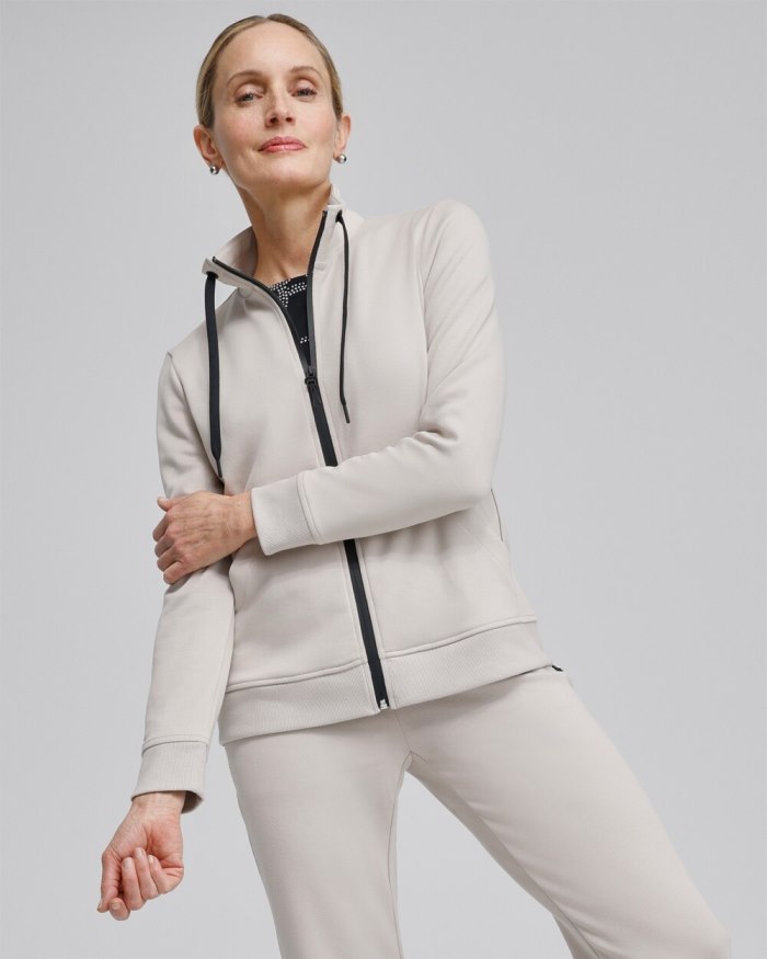 Chicos Zenergy Double Knit Jacket - Smokey Taupe Chicos Zenergy Double Knit Jacket - Smokey Taupe
