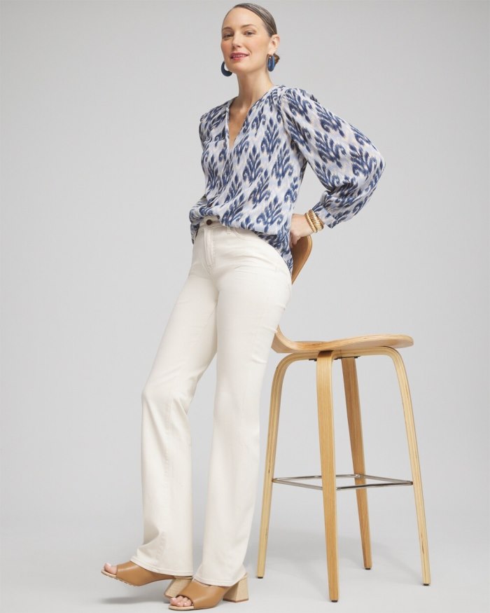 Chicos Girlfriend Flare Jeans - Sea Salt Chicos Girlfriend Flare Jeans - Sea Salt