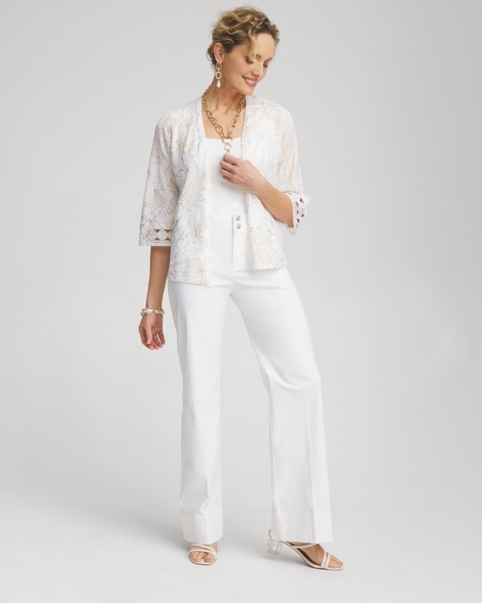 Chicos Trapunto Wide Leg Pants - Black Chicos Trapunto Wide Leg Pants - Black