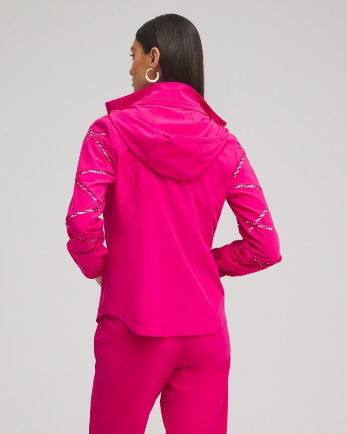 Chicos Zenergy UPF Neema Lattice Jacket - Magenta Rose Chicos Zenergy UPF Neema Lattice Jacket - Magenta Rose