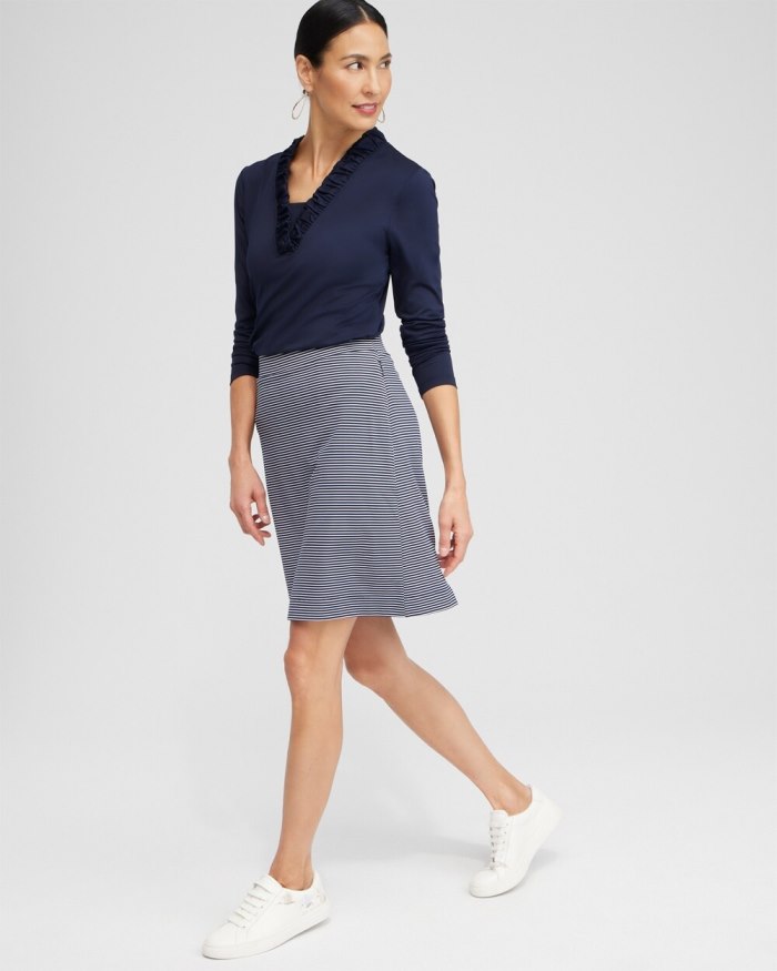 Chicos Zenergy UPF Stripe Skort - Classic Navy Chicos Zenergy UPF Stripe Skort - Classic Navy