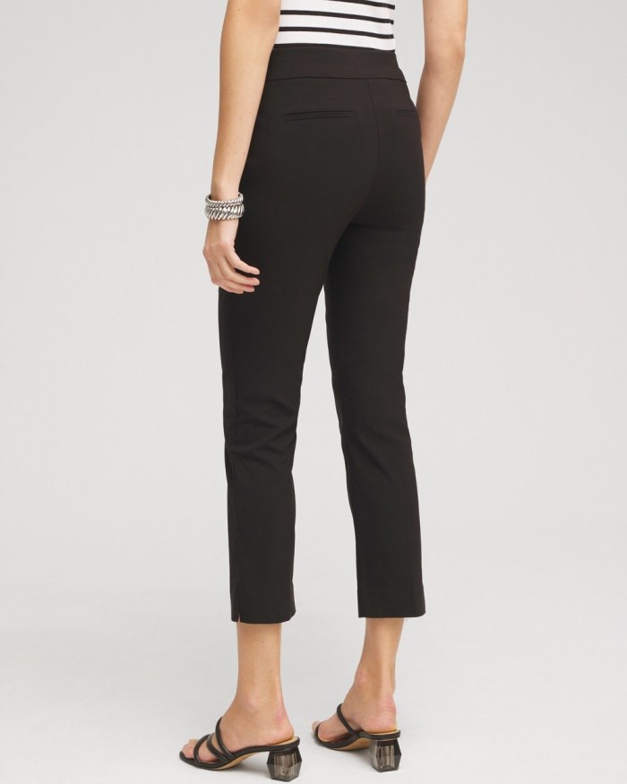 Chicos Brigitte Slim Cropped Pants - Black Chicos Brigitte Slim Cropped Pants - Black
