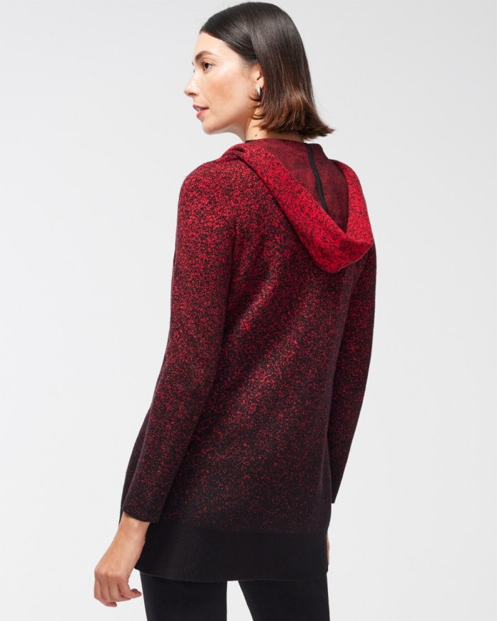 Chicos Zenergy Luxe Cashmere Blend Ombre Cardigan - Wild Poppy Chicos Zenergy Luxe Cashmere Blend Ombre Cardigan - Wild Poppy