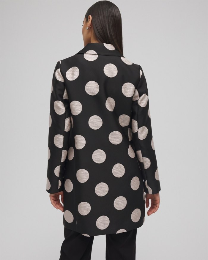 Chicos Polka Dot Jacquard Topper - Black Chicos Polka Dot Jacquard Topper - Black