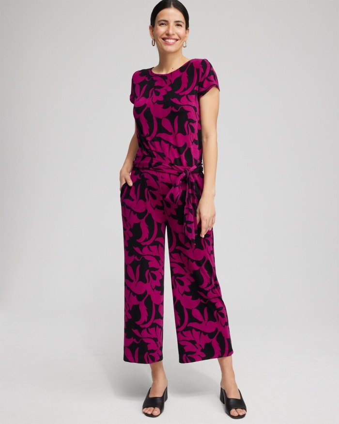 Chicos Travelers Belted Jumpsuit - Fresh Plum Chicos Travelers Belted Jumpsuit - Fresh Plum