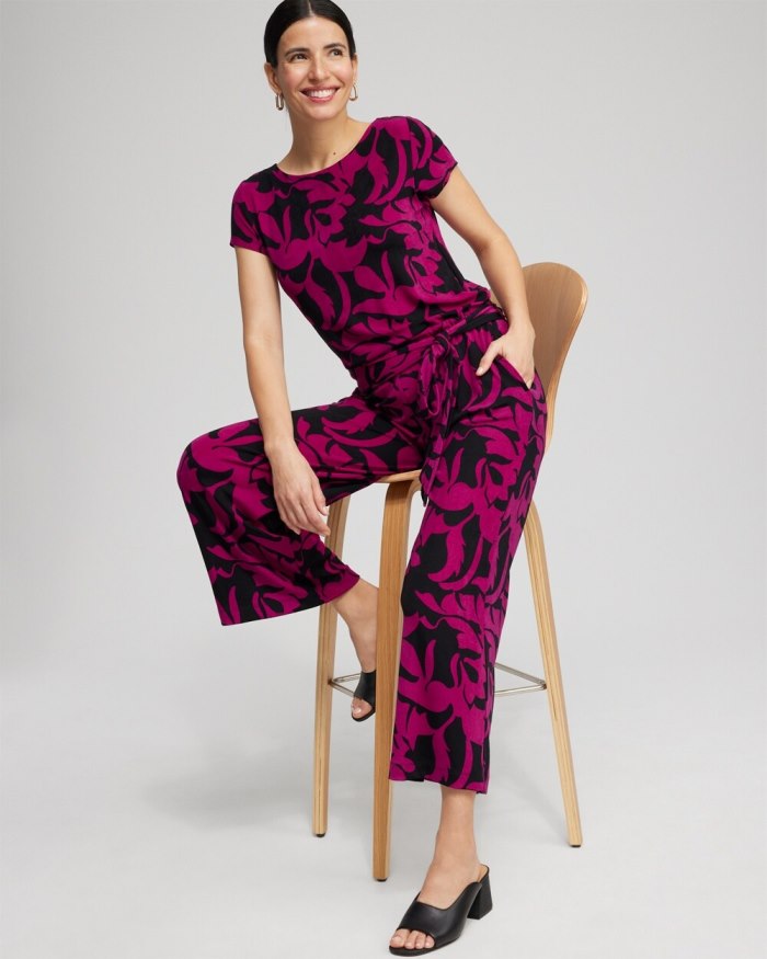 Chicos Travelers Belted Jumpsuit - Fresh Plum Chicos Travelers Belted Jumpsuit - Fresh Plum