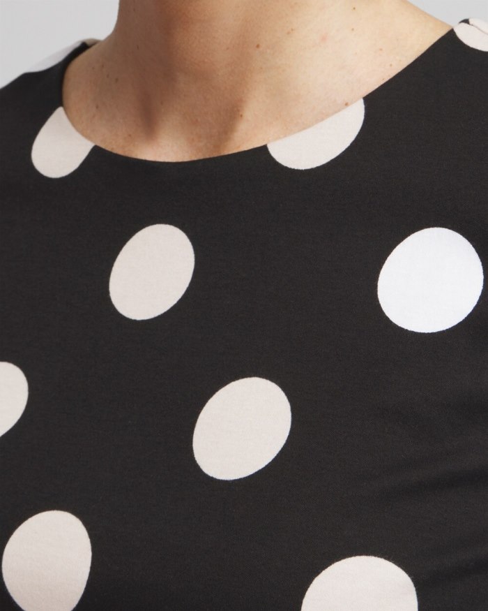 Chicos Polka Dot Bubble Hem Top - Black Chicos Polka Dot Bubble Hem Top - Black
