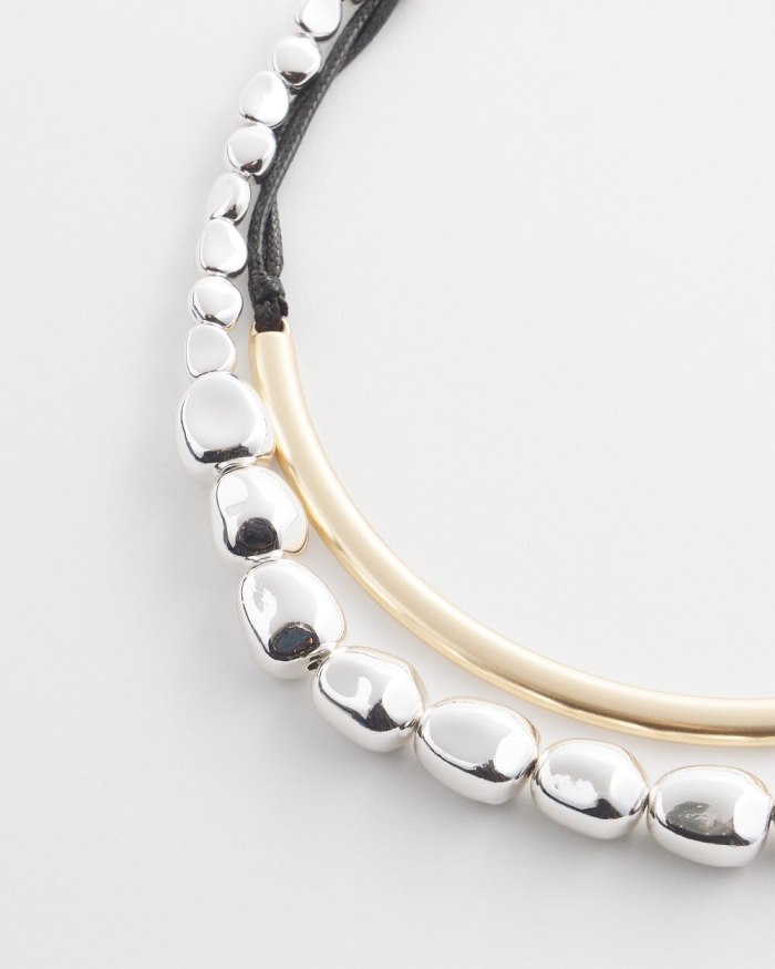 Chicos Mixed Metal Convertible Necklace - Mixed Metals Chicos Mixed Metal Convertible Necklace - Mixed Metals