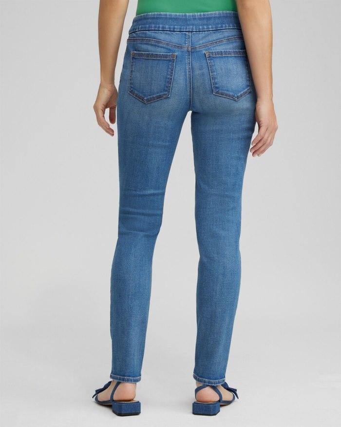 Chicos Patch Detail Pull-on Jeggings - Aquaria Indigo Chicos Patch Detail Pull-on Jeggings - Aquaria Indigo