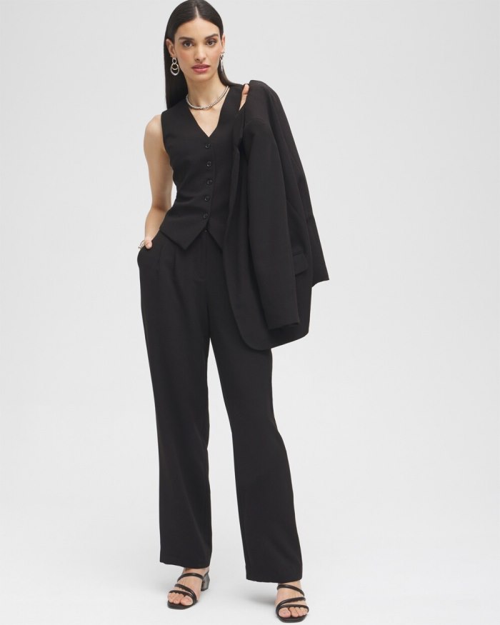 Chicos Black Label Pleated Trousers - Black Chicos Black Label Pleated Trousers - Black