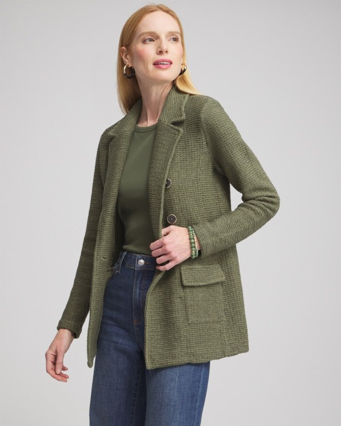 Chicos Utility Blazer Cardigan - Olive Chicos Utility Blazer Cardigan - Olive