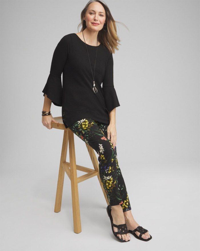 Chicos Flare Sleeve Tunic - Black Chicos Flare Sleeve Tunic - Black