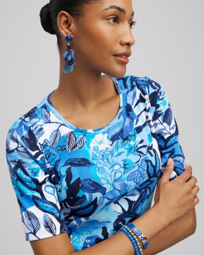 Chicos No Droop Navy Shell Earrings - Classic Navy Chicos No Droop Navy Shell Earrings - Classic Navy