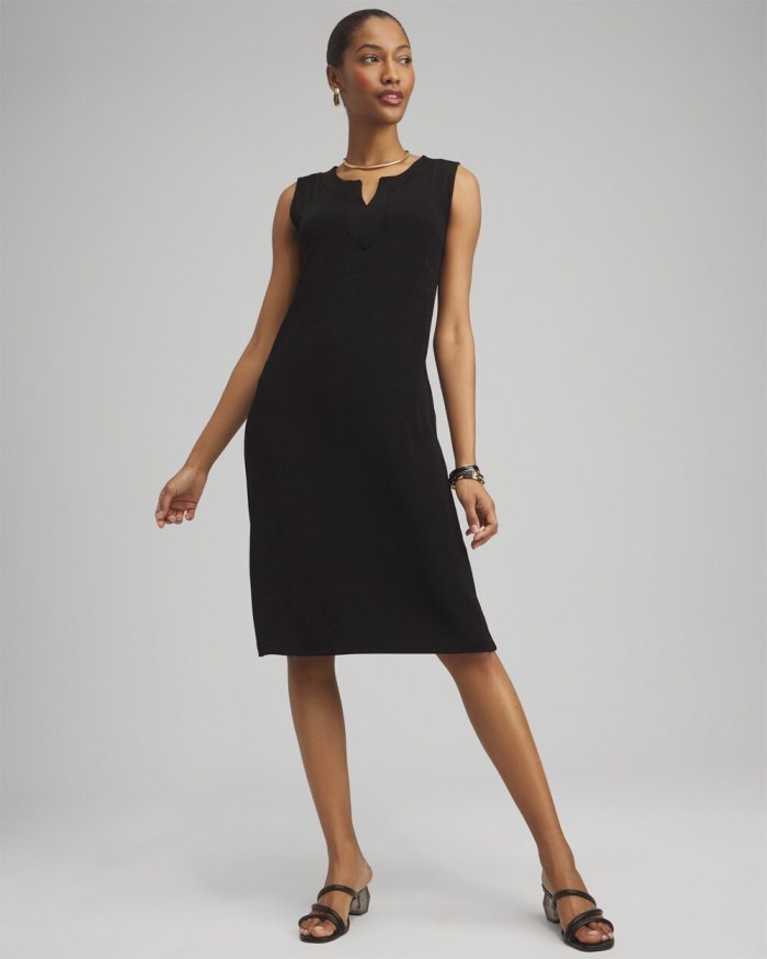 Chicos Travelers Classic Kaftan Dress - Travelers India Ink Chicos Travelers Classic Kaftan Dress - Travelers India Ink