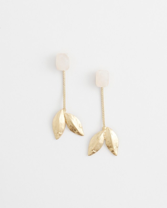 Chicos Leaf Drop Earrings - Gold Chicos Leaf Drop Earrings - Gold