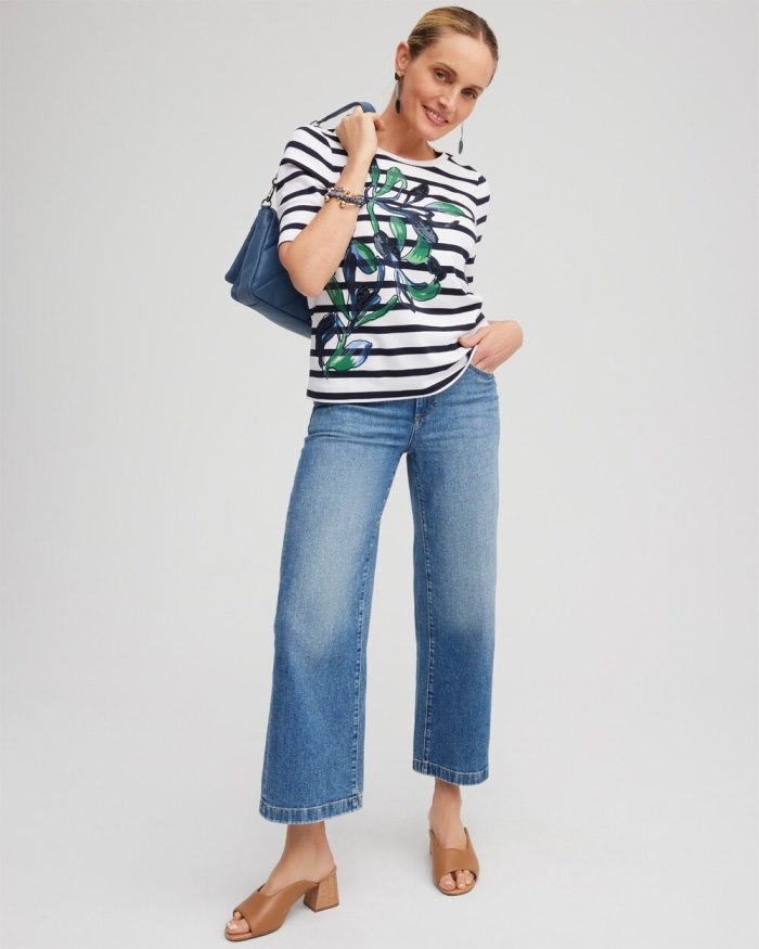 Chicos Embellished Stripe Tee - Twisted Ivy Chicos Embellished Stripe Tee - Twisted Ivy