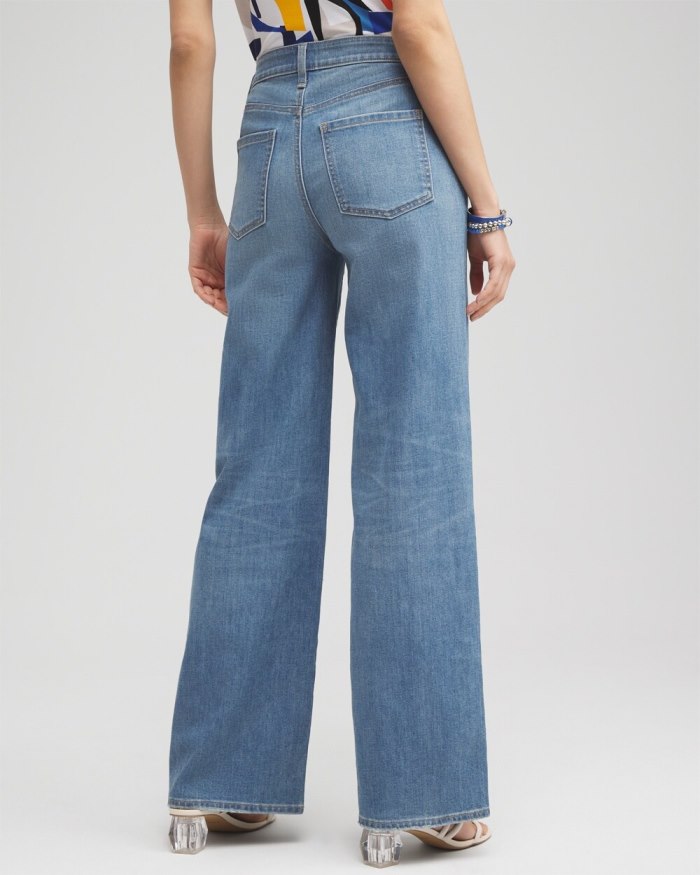Chicos High Rise Wide Leg Jeans - Stark Road Indigo Chicos High Rise Wide Leg Jeans - Stark Road Indigo