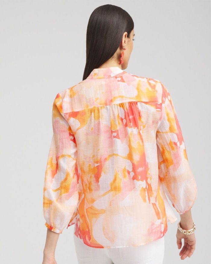 Chicos Watercolor Shirt - Alabaster Chicos Watercolor Shirt - Alabaster