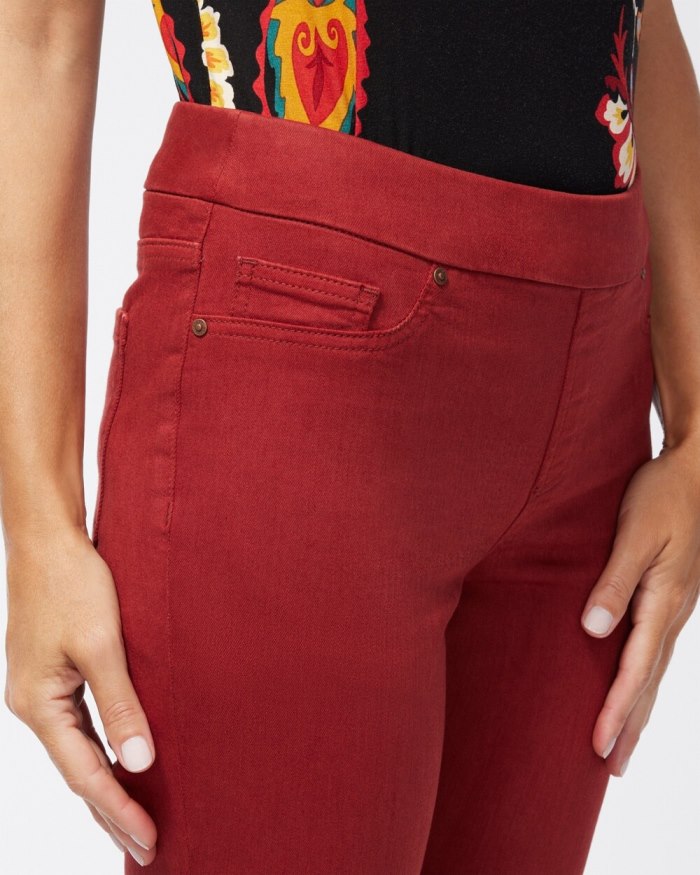 Chicos Denim Pull-On Jeggings - Evergreen