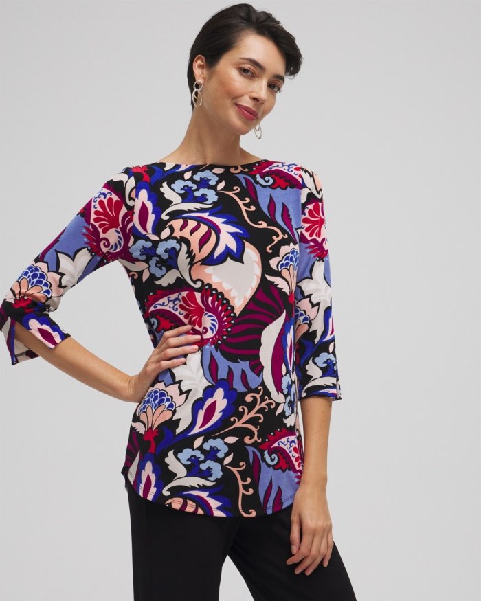 Chicos Travelers Paisley Tunic - Fresh Plum Chicos Travelers Paisley Tunic - Fresh Plum