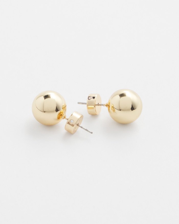 Chicos Gold Tone Stud Earrings - Gold Chicos Gold Tone Stud Earrings - Gold