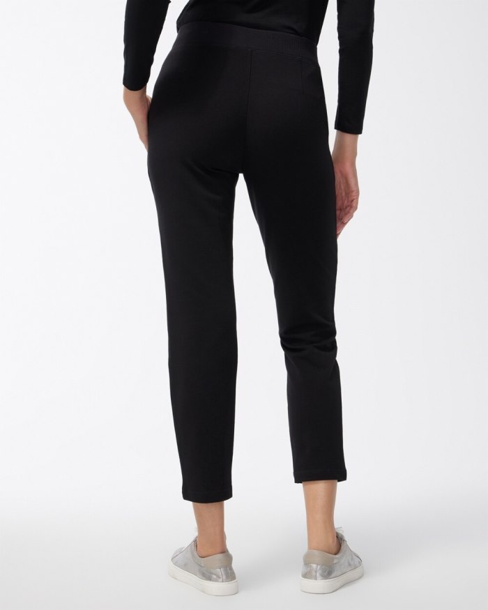 Chicos Zenergy French Terry Ankle Pants - Graphite Heather Gray Chicos Zenergy French Terry Ankle Pants - Graphite Heather Gray