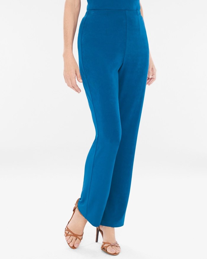 Chicos Travelers Classic No Tummy Pants - Mercer Blue Chicos Travelers Classic No Tummy Pants - Mercer Blue