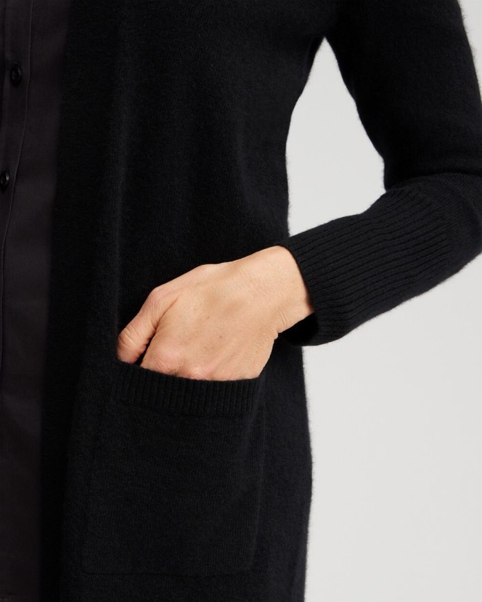 Chicos Cashmere Duster Cardigan Sweater - Ecru Chicos Cashmere Duster Cardigan Sweater - Ecru
