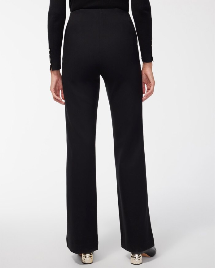 Chicos Ponte Pull-on Wide Leg Trouser Pants - Black Chicos Ponte Pull-on Wide Leg Trouser Pants - Black