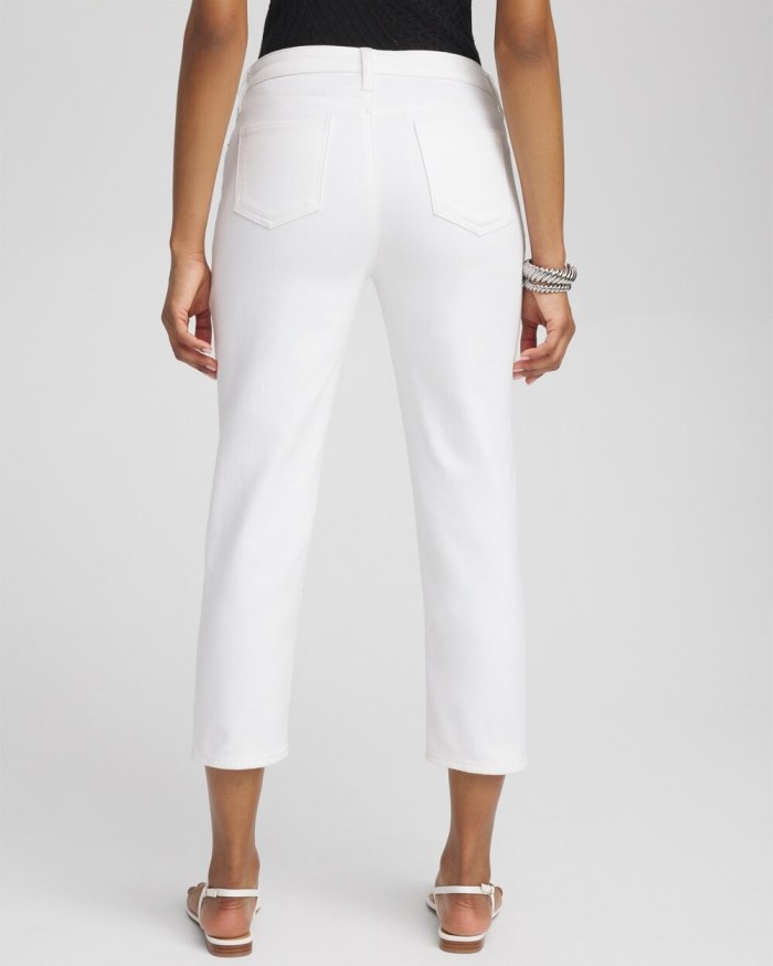 Chicos No Stain Girlfriend Cropped Jeans - Alabaster Chicos No Stain Girlfriend Cropped Jeans - Alabaster