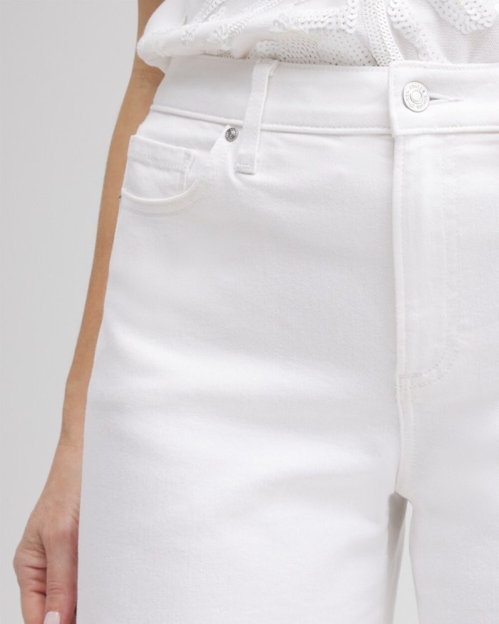 Chicos High Rise Wide Leg Cropped Jeans - Alabaster Chicos High Rise Wide Leg Cropped Jeans - Alabaster