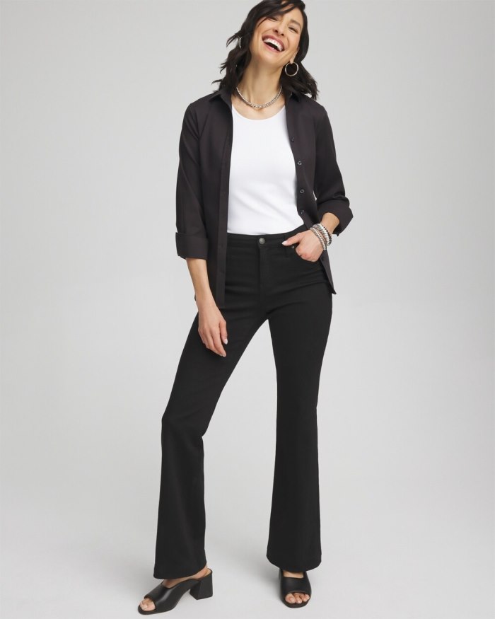 Chicos High Neck Microfiber Tank - Black Chicos High Neck Microfiber Tank - Black