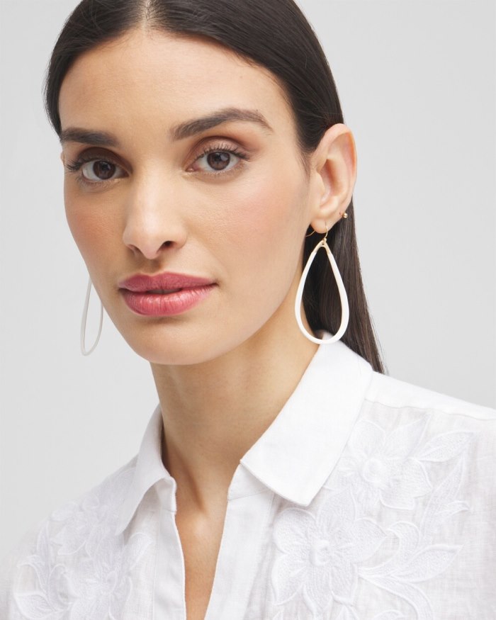 Chicos No Droop White Hoops - White Chicos No Droop White Hoops - White