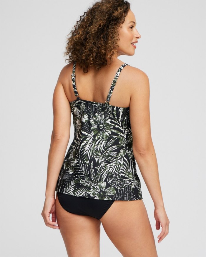 Chicos Miraclesuit Zahara Love Knot Tankini Top - Black Chicos Miraclesuit Zahara Love Knot Tankini Top - Black