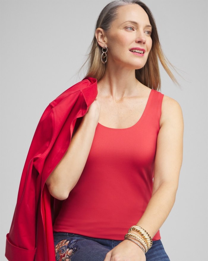 Chicos Microfiber Tank - Cool Water Chicos Microfiber Tank - Cool Water