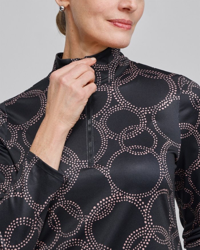 Chicos Zenergy UPF Polka Dot Long Sleeve Top - French Blush Chicos Zenergy UPF Polka Dot Long Sleeve Top - French Blush
