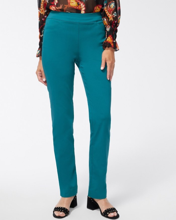 Chicos Brigitte 360 Pants - Peacock Teal Chicos Brigitte 360 Pants - Peacock Teal